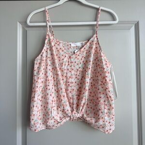 Lush Pink Floral Camisole Top